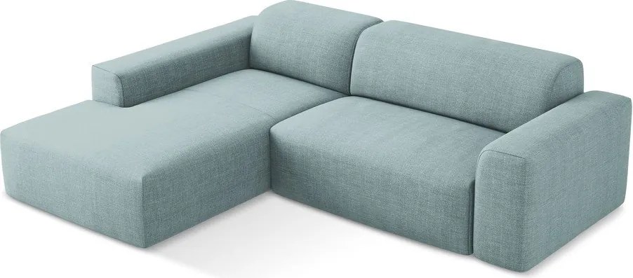 Modrá rohová pohovka (ľavý roh/s leňoškou) Keli – Makamii