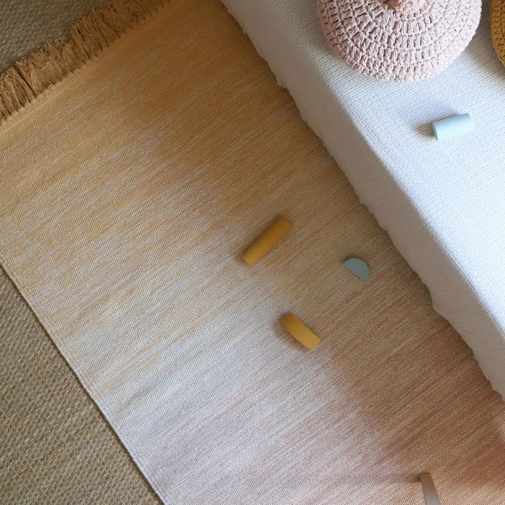 Oranžovo-ružový umývateľný koberec 100x150 cm Kirthy - Nattiot