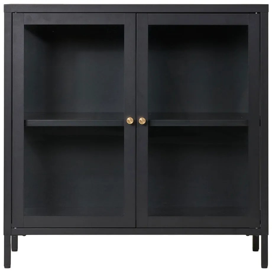 Čierna kovová vitrína 80x80 cm Dalby – House Nordic