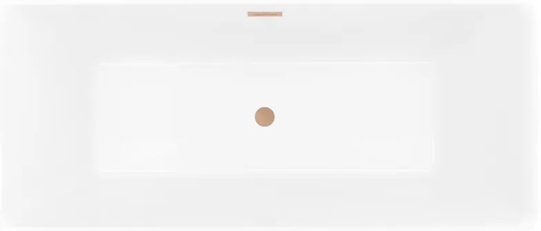 Mexen Nila, voľne stojaca ryhovaná vaňa 170 x 75 cm, biela lesklá, medený matný prepad, 52841708000-65