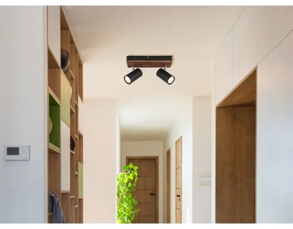 Globo 57909-2 - Bodové svietidlo KAYDEN 2xGU10/25W/230V čierna