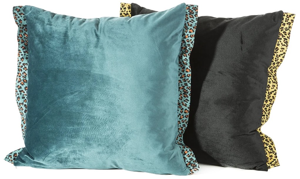 DEKORAČNÁ OBLIEČKA NA VANKÚŠ EMA45X45 CM TMAVOTYRKYSOVÁ