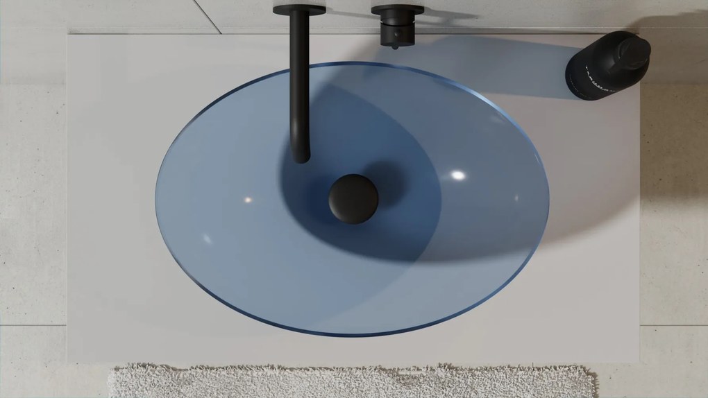 Besco Umývadlo na dosku zo syntetickej živice Anya 50x35 cm Blue Wave s výpusťou Click-Clack BESCO-Typ výpuste: Click-Clack bez prepadu, biela