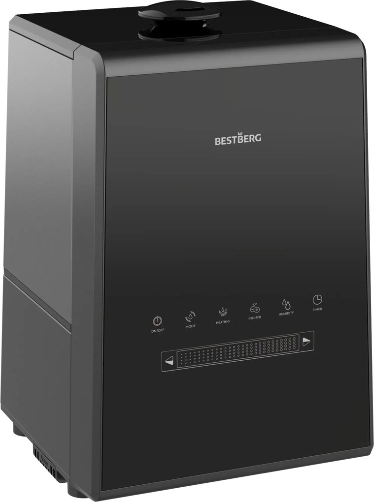Plazmový zvlhčovač vzduchu s ionizátorom BestBerg BBAH-11B / 110 W / 5,3 l / 450 ml/h / čierna