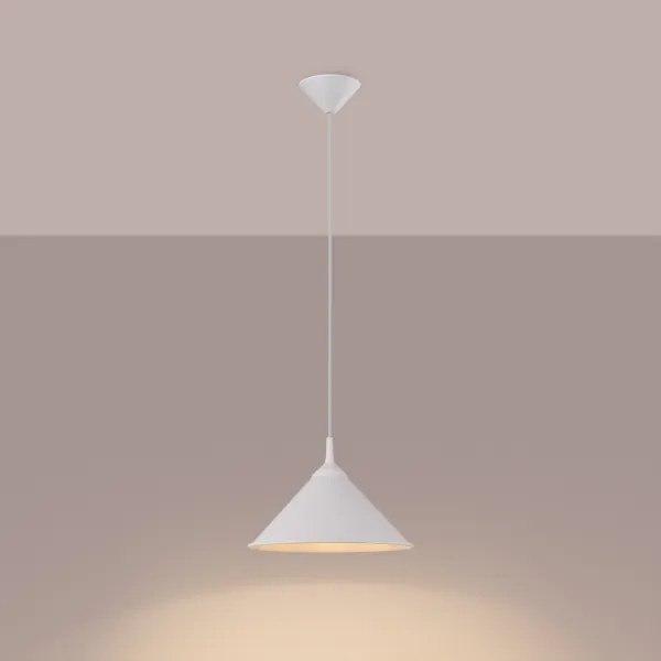 Sollux SL.1325 - Luster na lanku ZUMA 1xE27/15W/230V pr. 30 cm biela