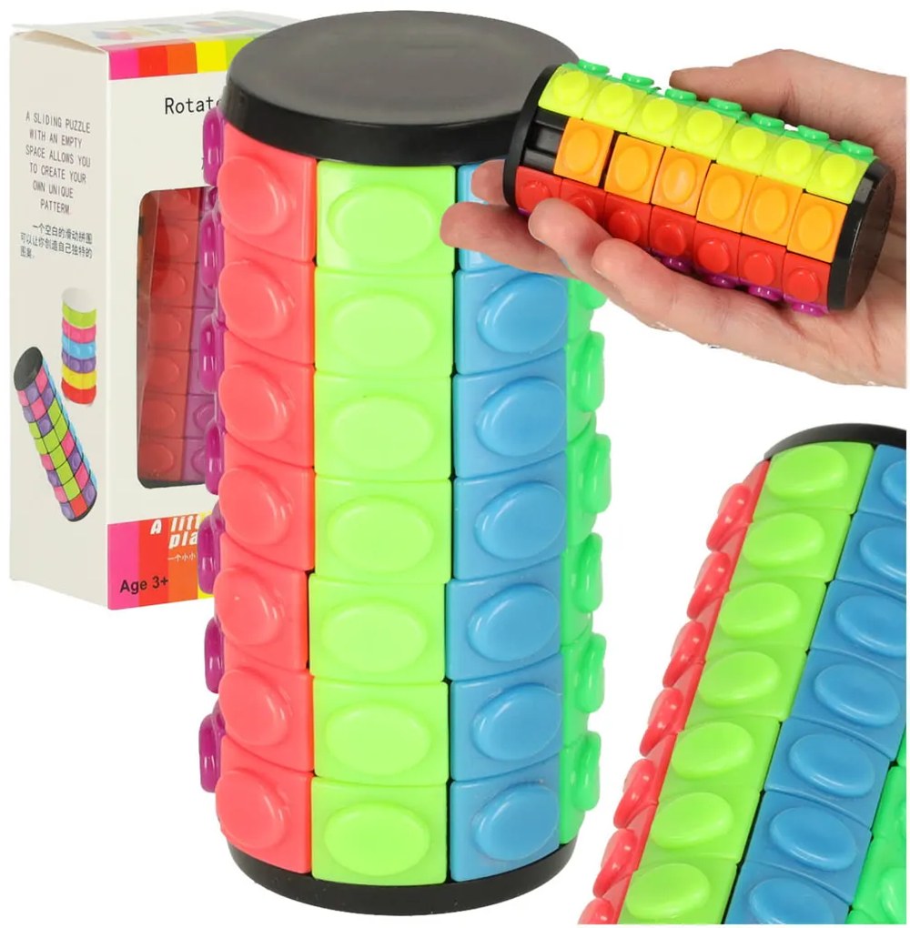 KIK Rotačný valcový hlavolam 7 úrovní – logická skladačka puzzle pre deti a dospelých