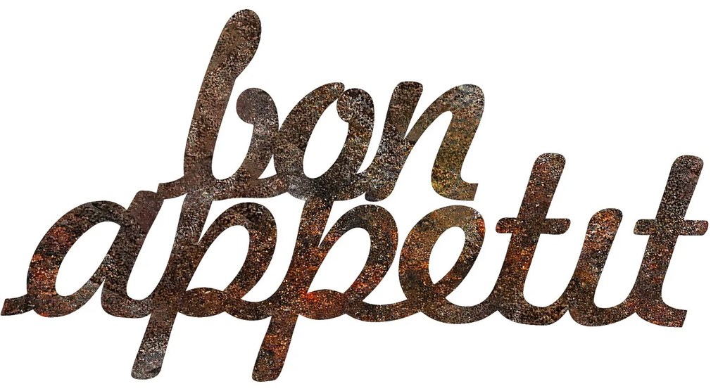 Nástenná kovová dekorácia Dobrú chuť viacfarebná