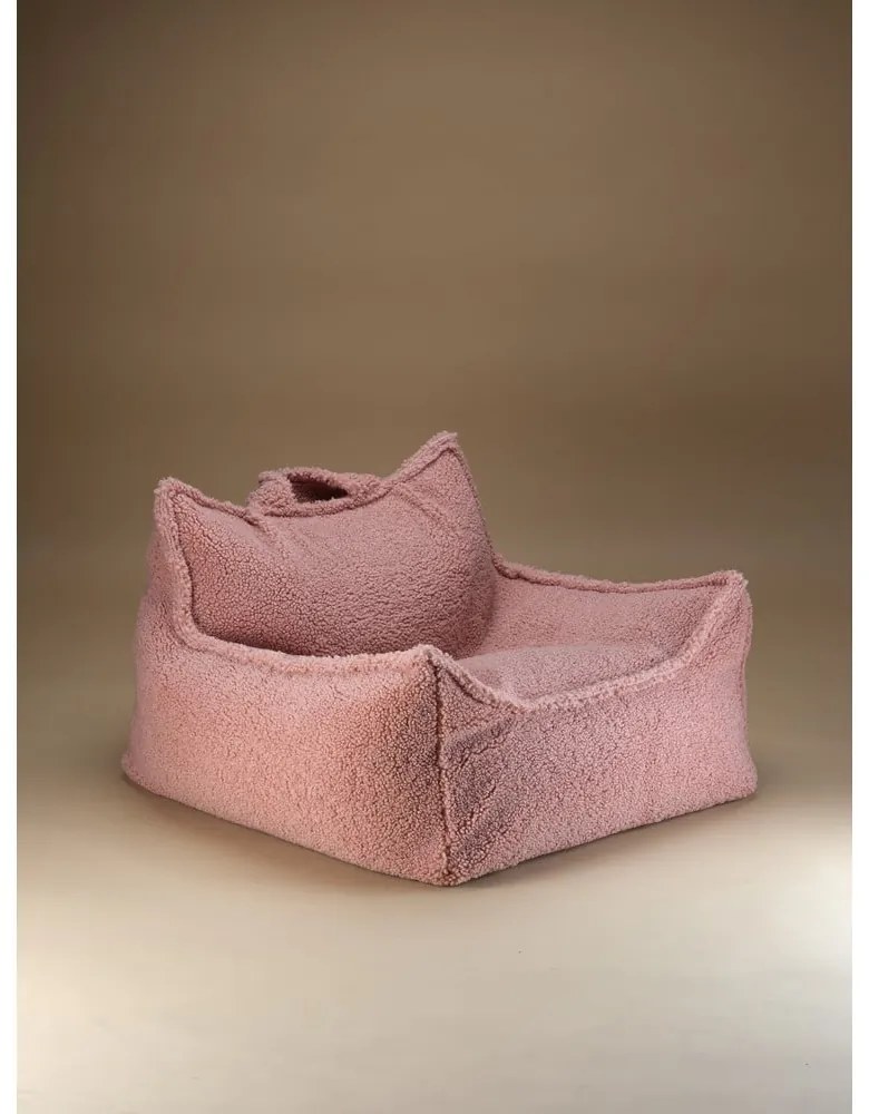 Ružový detský sedací vak z textílie buklé Chair – Wigiwama