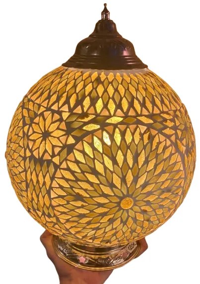 Turkish lampa stolná orientálna Globe SUNFLOWER Ø25