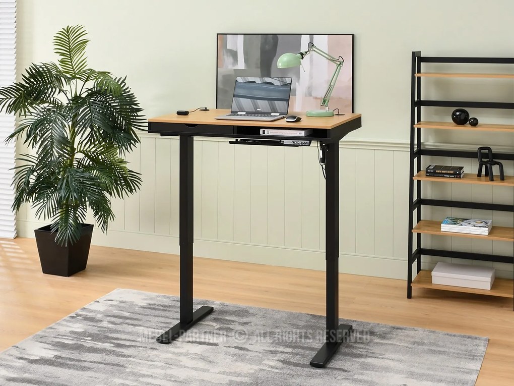 PC stolík Osto 100 (dub čierny + čierna). Akcia -15%. Vlastná spoľahlivá doprava až k Vám domov. 1109819