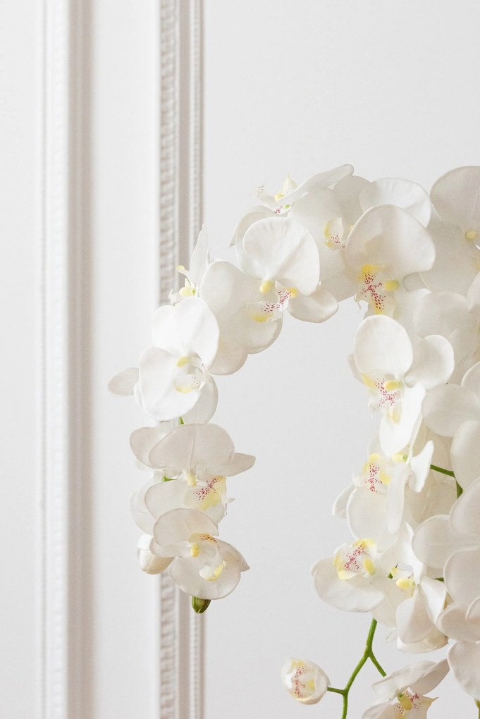 Dekorácia umelá kvetina Orchidea s koreňmi a machom - 32*32*75 cm