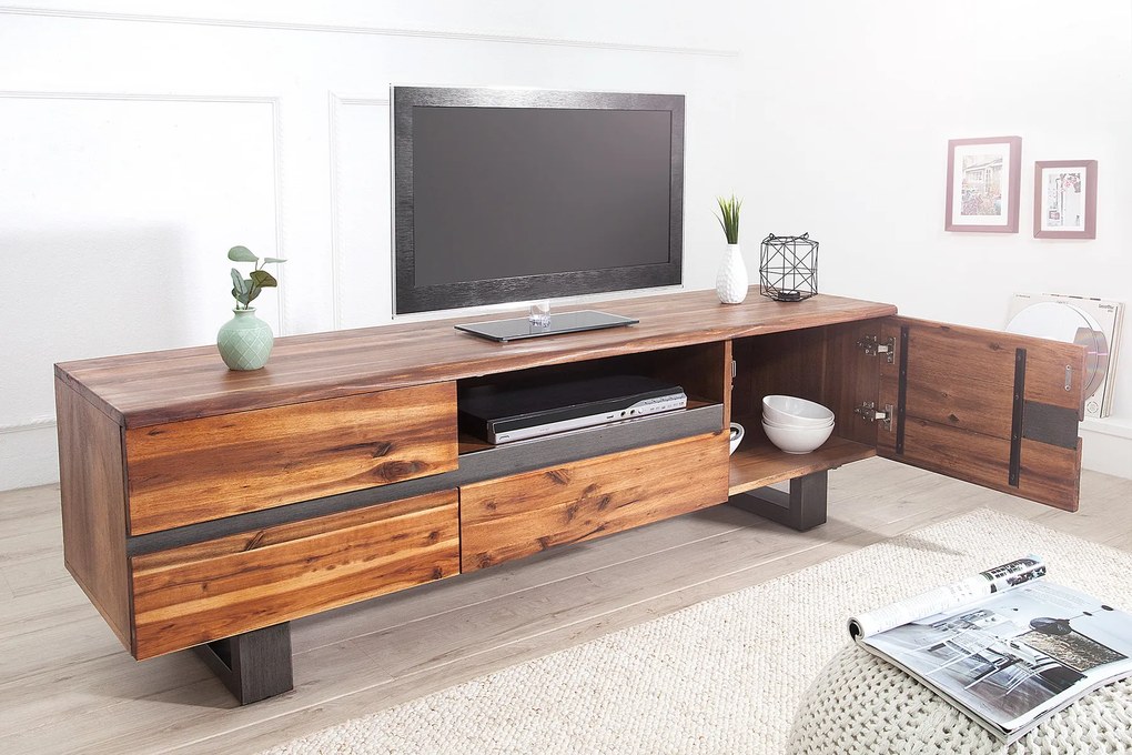 TV-skrinka 42076 160cm Drevo Acacia - PRODUKT JE SKLADOM U NÁS - 1Ks