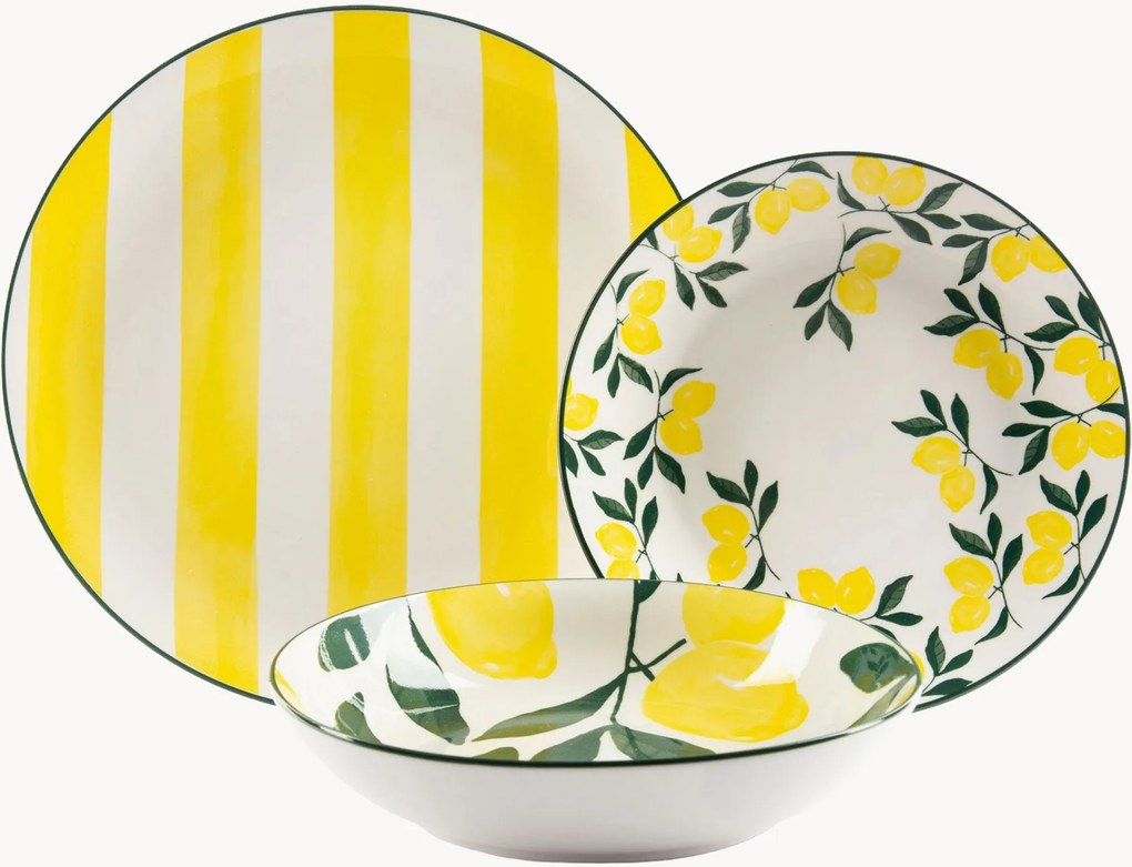 Porcelánová súprava riadu Positano, 6 osôb, 18 ks