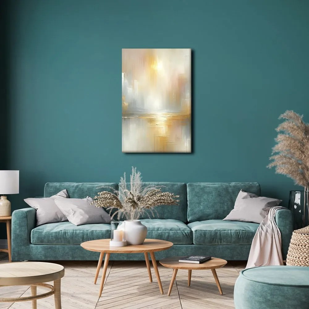 Obraz jemná zlatá abstrakcia krajiny