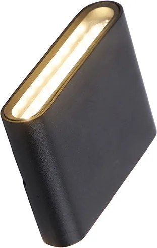 Moderná vonkajšia nástenná lampa čierna 11,5 cm vrátane LED IP65 - Batt