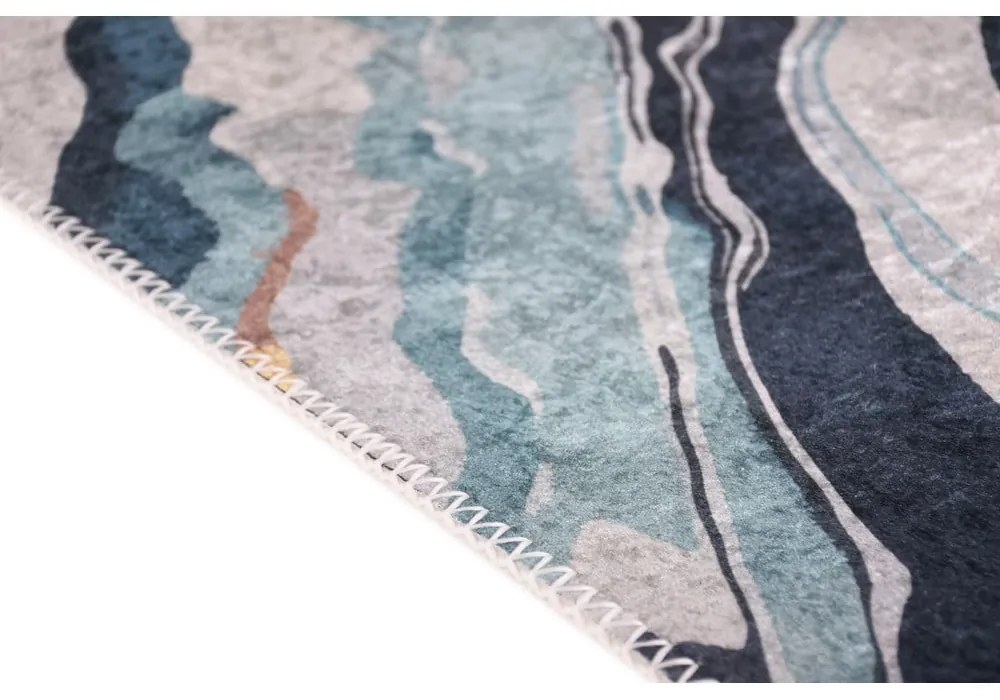 Žltý/modrý prateľný behúň 80x200 cm Colors of Joy – Vitaus