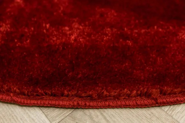 Kúpeľňový koberček Malmo červený, kruh