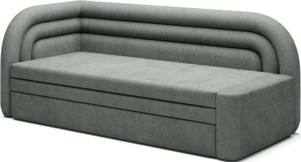 Zelená ženilková rozkladacia/s úložným priestorom pohovka ľavý roh 223 cm Fabillo – ELTAP