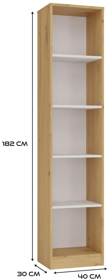 Regál Onyx R40 40 cm dub Artisan/bílý