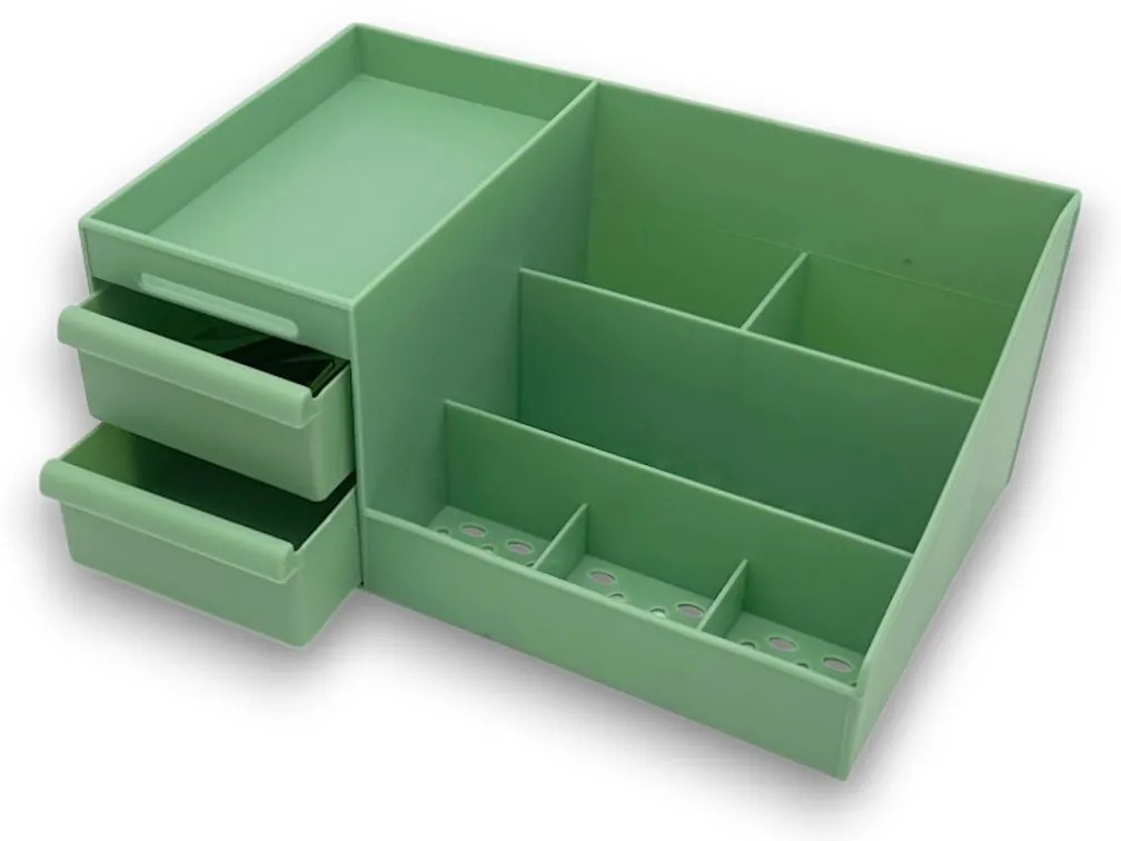 VERK GROUP Kozmetický organizér na líčidlá aj kancelárske potreby BLANKA - zelený