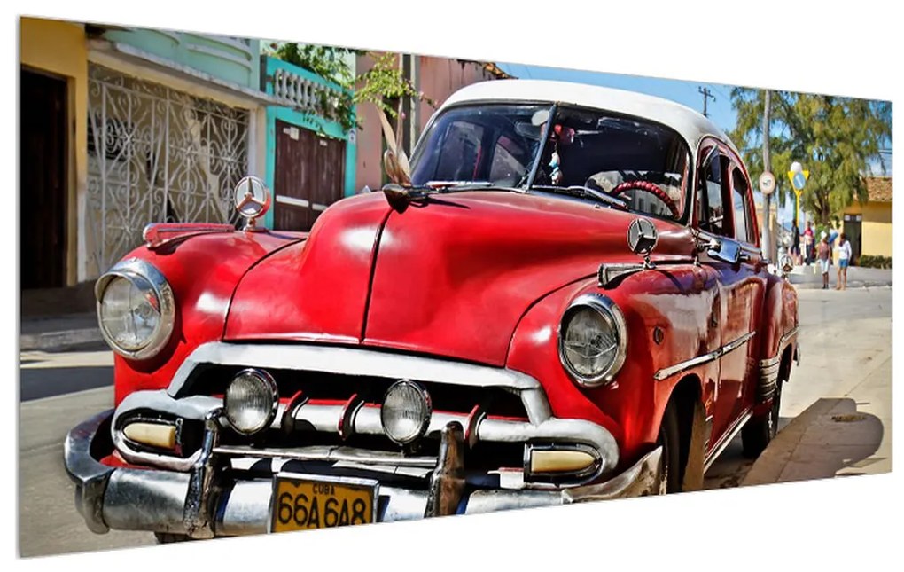 Obraz starého amerického auta (120x50 cm)