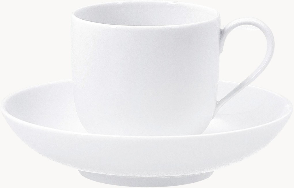 Ručne vyrobené porcelánové šálky na kávu's podšálkami Urbino, 2 ks