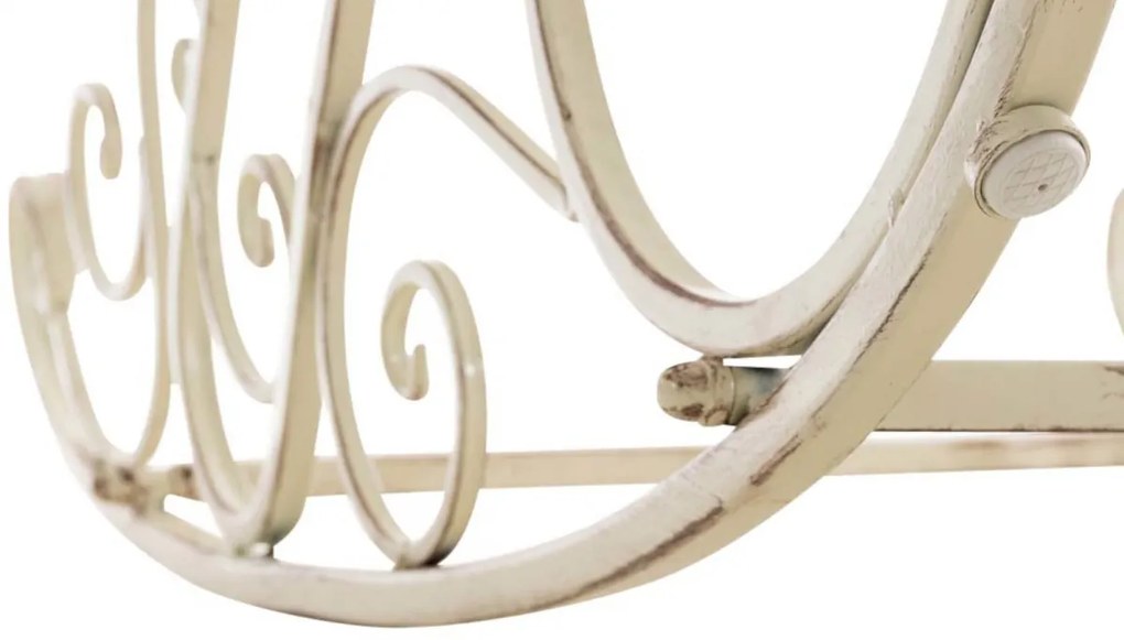 Kovové hojdacie kreslo Smile (SET 2 ks) - Krémová antik