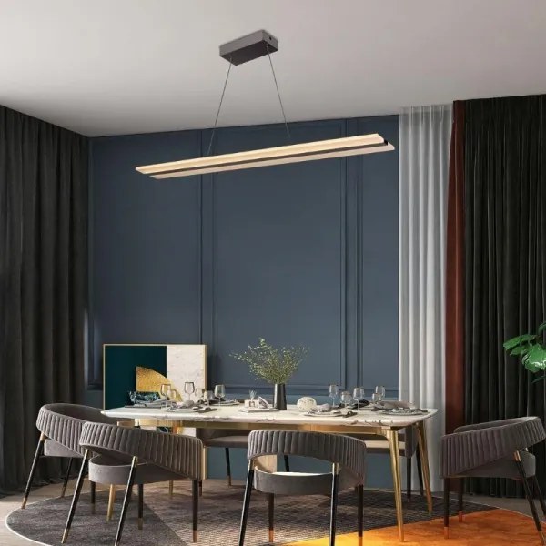 LED Stmievateľný luster na lanku LED/40W/230V 3000-6500K chróm + diaľkové ovládanie