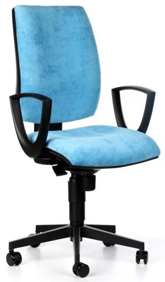 Antares Kancelárska stolička FIGO s podpierkami rúk, permanentný kontakt, modrá