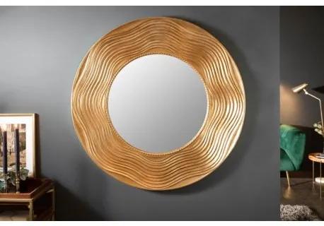 Okrúhle nástenné zrkadlo Paulo 100 cm zlaté