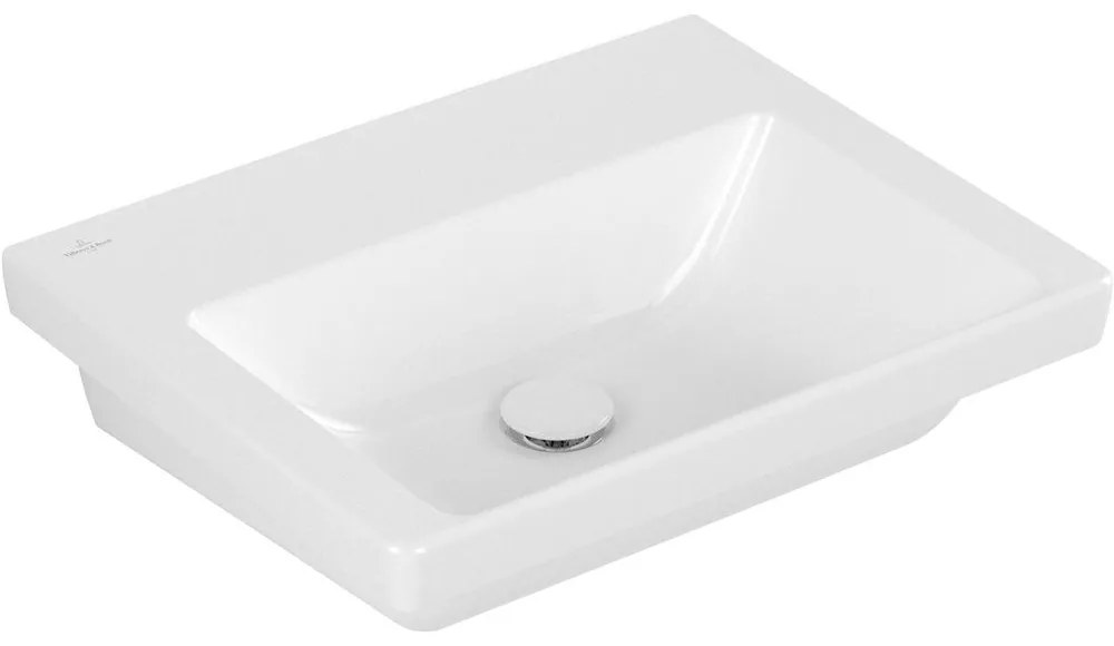 VILLEROY & BOCH Subway 3.0 závesné umývadlo bez otvoru, bez prepadu, 550 x 440 mm, biela alpská, 4A705801
