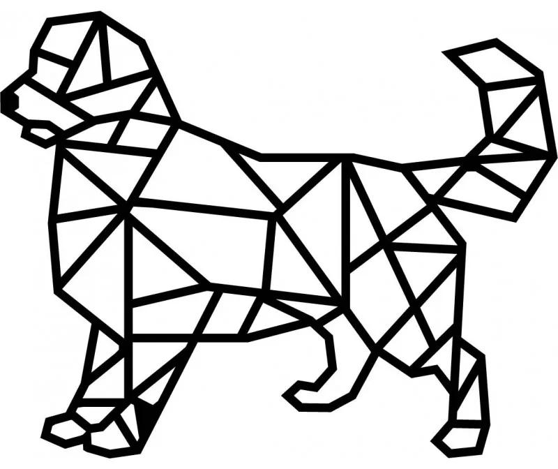 STYLESA vyrezávaný obraz na stenu z preglejku pes PR0230 čierny