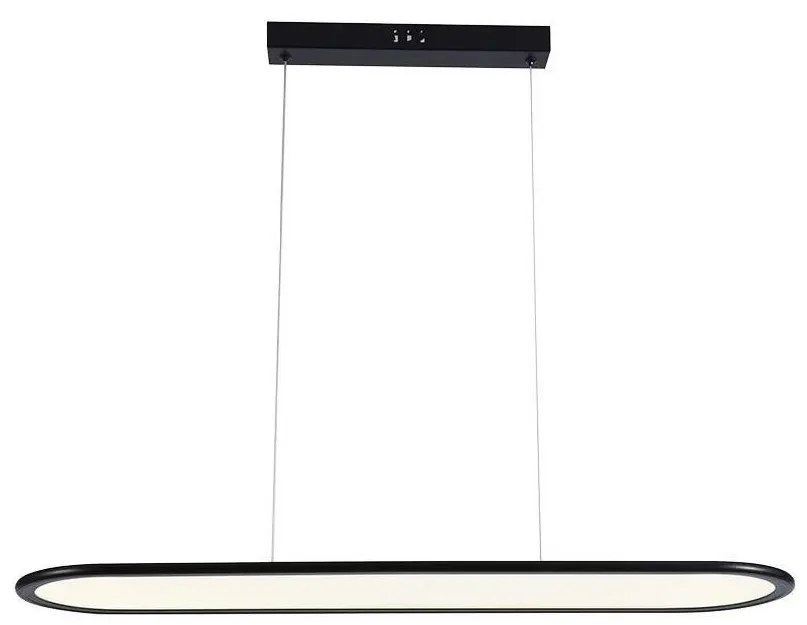 LED Luster na lanku LED/24W/230V 4000K čierna