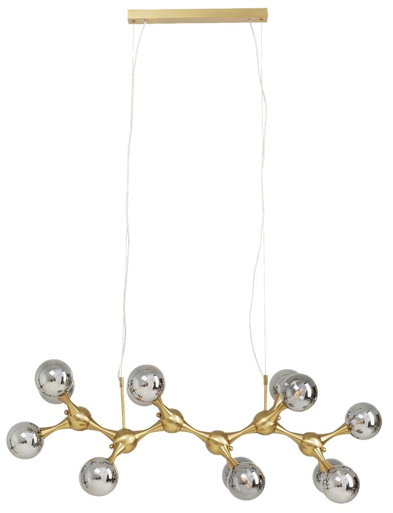 Atomic Balls visiaca lampa mosadzná 190 cm