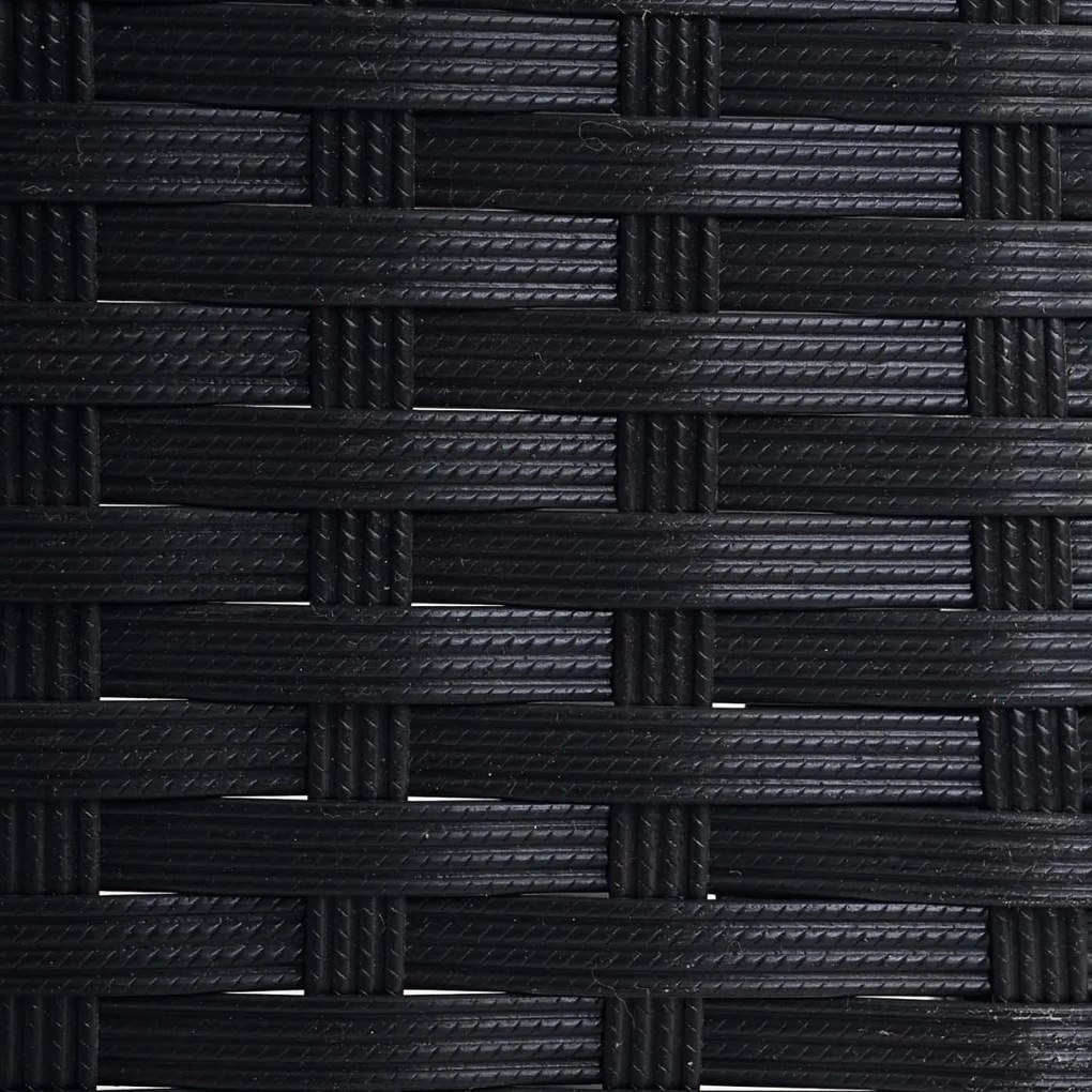 Polyratanová záhradná lavica Halden - čierna, vankúš terakota