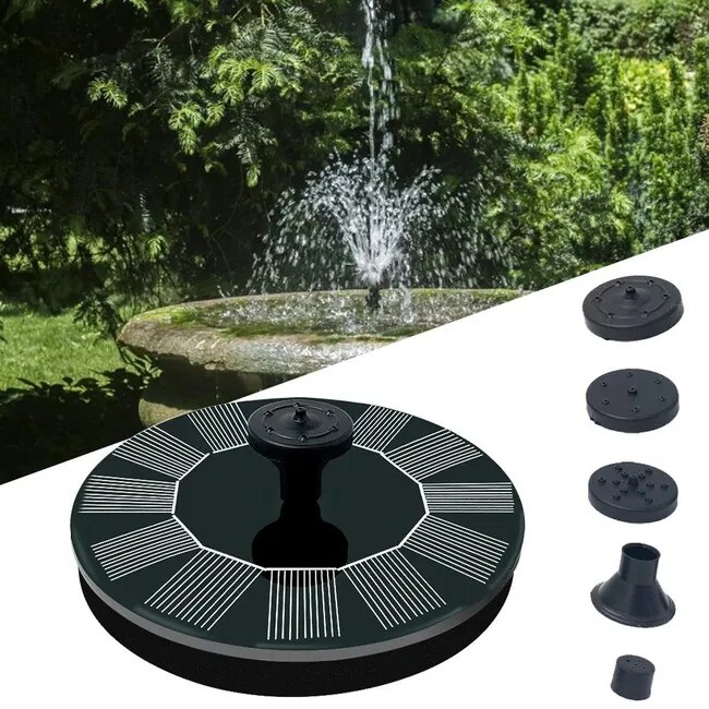 Plávajúca solárna fontána do záhrady 16 cm
