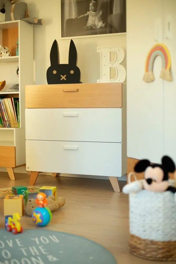 Biela detská komoda HOPPA