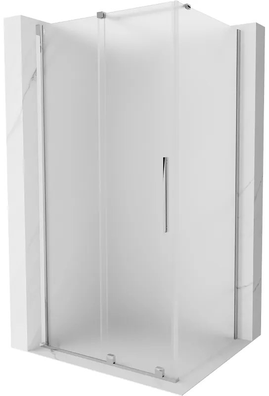 Mexen Velar, sprchový kút s posuvnými dverami 100 x 70 cm, 8mm sklo námraza, chrómová, 871-100-070-31-01