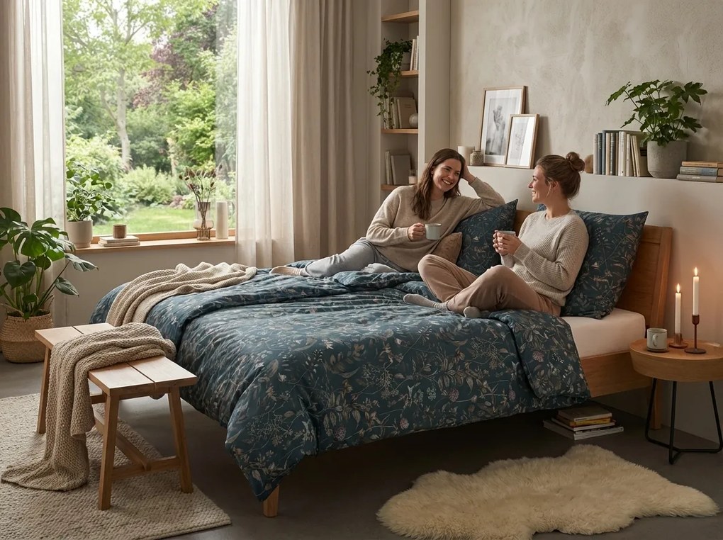 Obliečky z Renforcé bavlny SELMIRA tmavozelené hotelová kapsa Rozmer obliečky: 70 x 90 cm | 140 x 200 cm