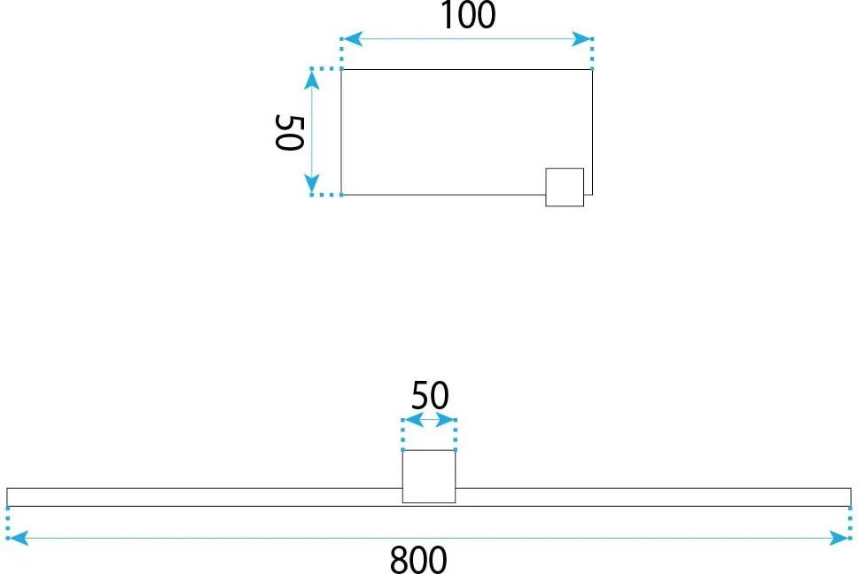 Toolight Toolight, LED nástenné svietidlo, 80cm, 16W, 4000K, 1500lm, SWE051-1W, čierna matná, OSW-20151