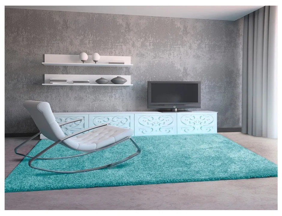 Bledomodrý koberec Universal Aqua, 160 × 230 cm