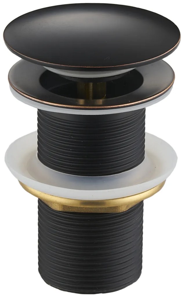 Click / clack zátka MEXEN - bez prepadu - retro čierna matná, 79910-79