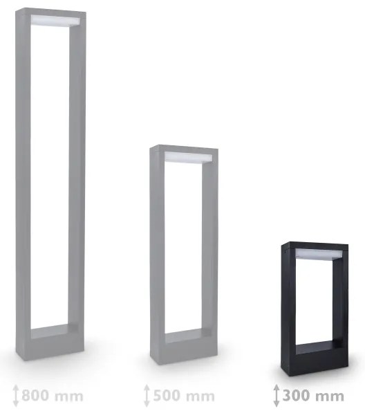 Brilagi - LED Vonkajšia lampa RAGUSA LED/7W/230V 3000/4000/6000K IP54 30 cm