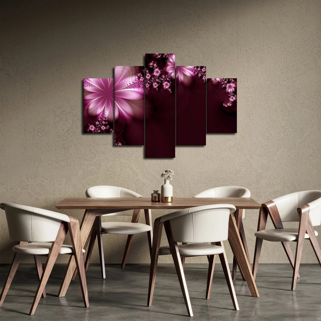 Obraz abstrakcie - kvety (150x105 cm)
