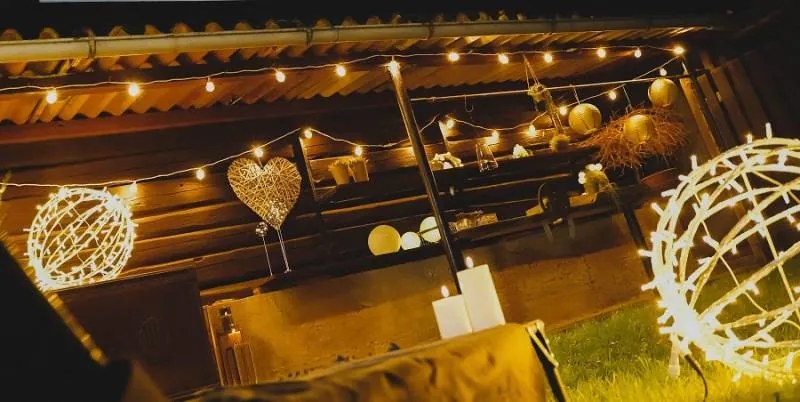 DECOLED Svetelná guľa LED, teplá biela, priemer 100 cm