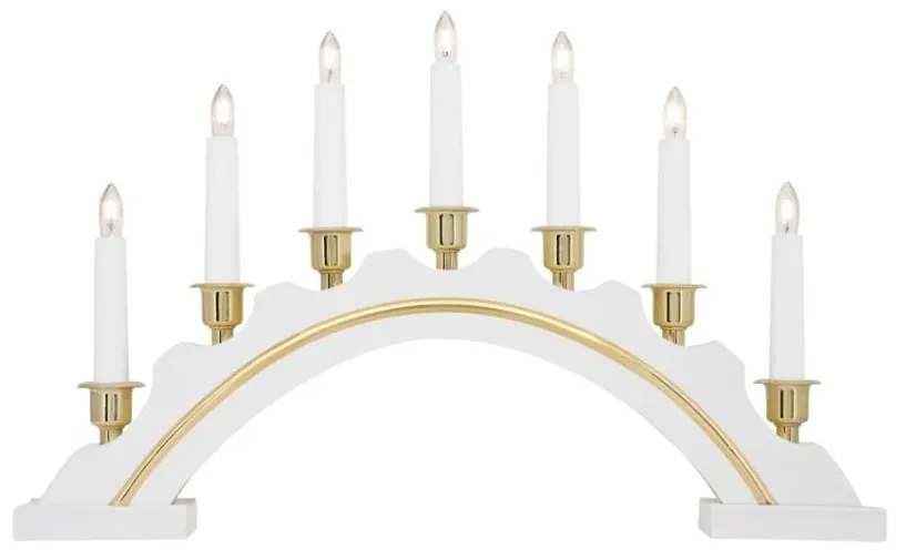 Markslöjd 700446 - Vianočný svietnik CELINE 7xE10/3W/230V biely