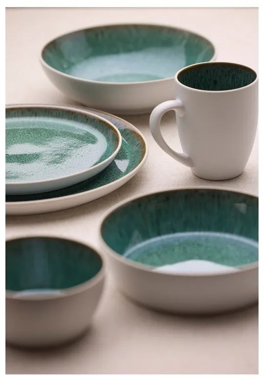 Biela/zelená miska z kameniny 850 ml Gastro White/Green – Bitz