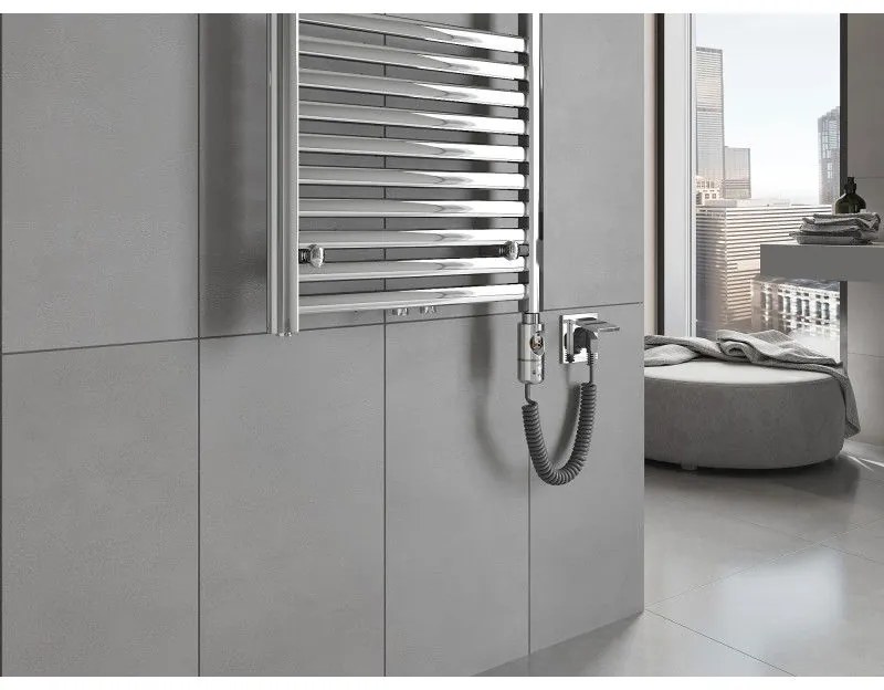 Mexen Hades, elektrické vykurovacie teleso 1500 x 600 mm, 600 W, chrómová, W104-1500-600-2600-01