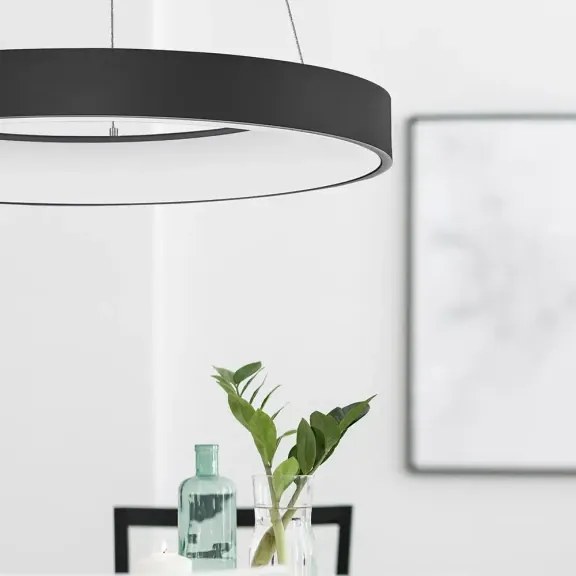 LED luster Rando Thin 60 3000K čierne