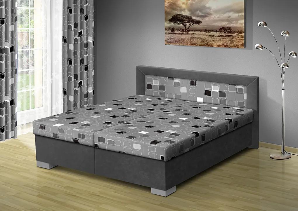 Nabytekmorava Čalúnená posteľ s úložným priestorom Vanessa 180x200 čalúnenie: bordo/MEGA 17 bordo, Typ roštov: polohovacie